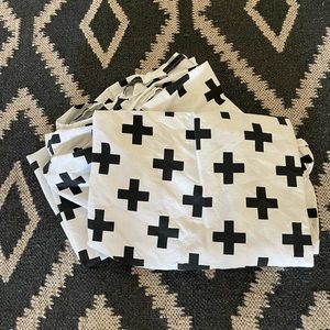 2 Custom Plus Sign Crib Sheets